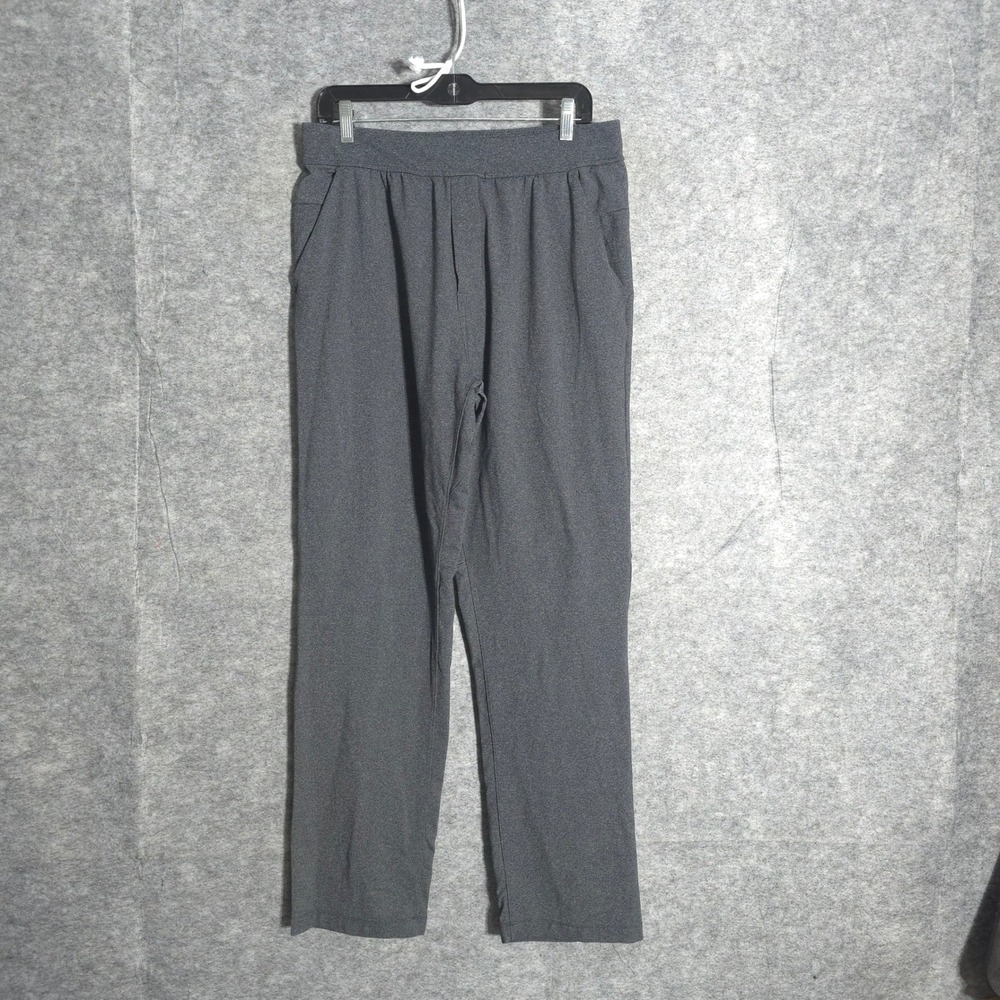 Lululemon Athletic Pants Mens Large Gray Straight Leg Stretch Pull On Heathered